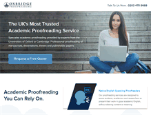 Tablet Screenshot of oxbridgeproofreading.com